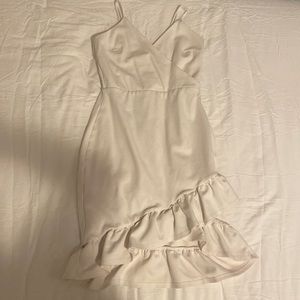 lulus xxs white bodycon dress